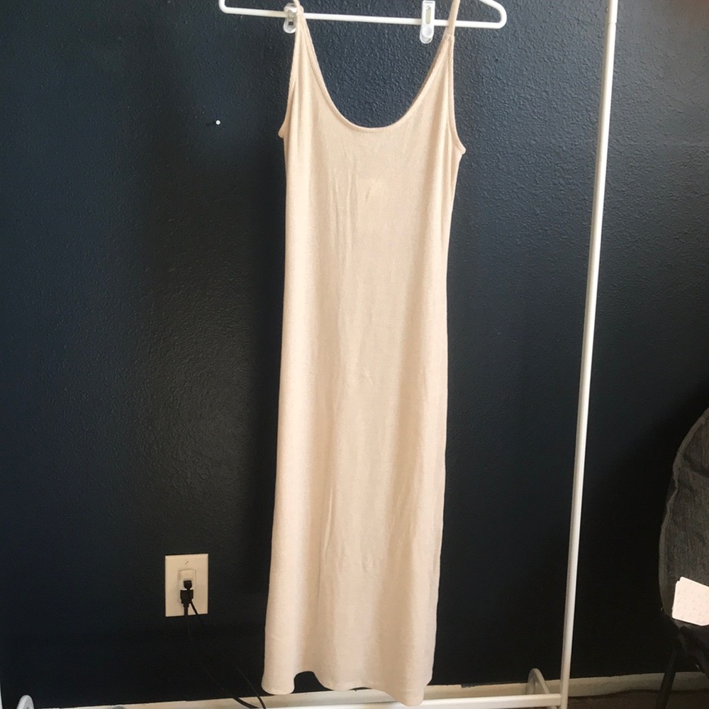 Crescent Womens Maxi Nit Dress Natural Size S